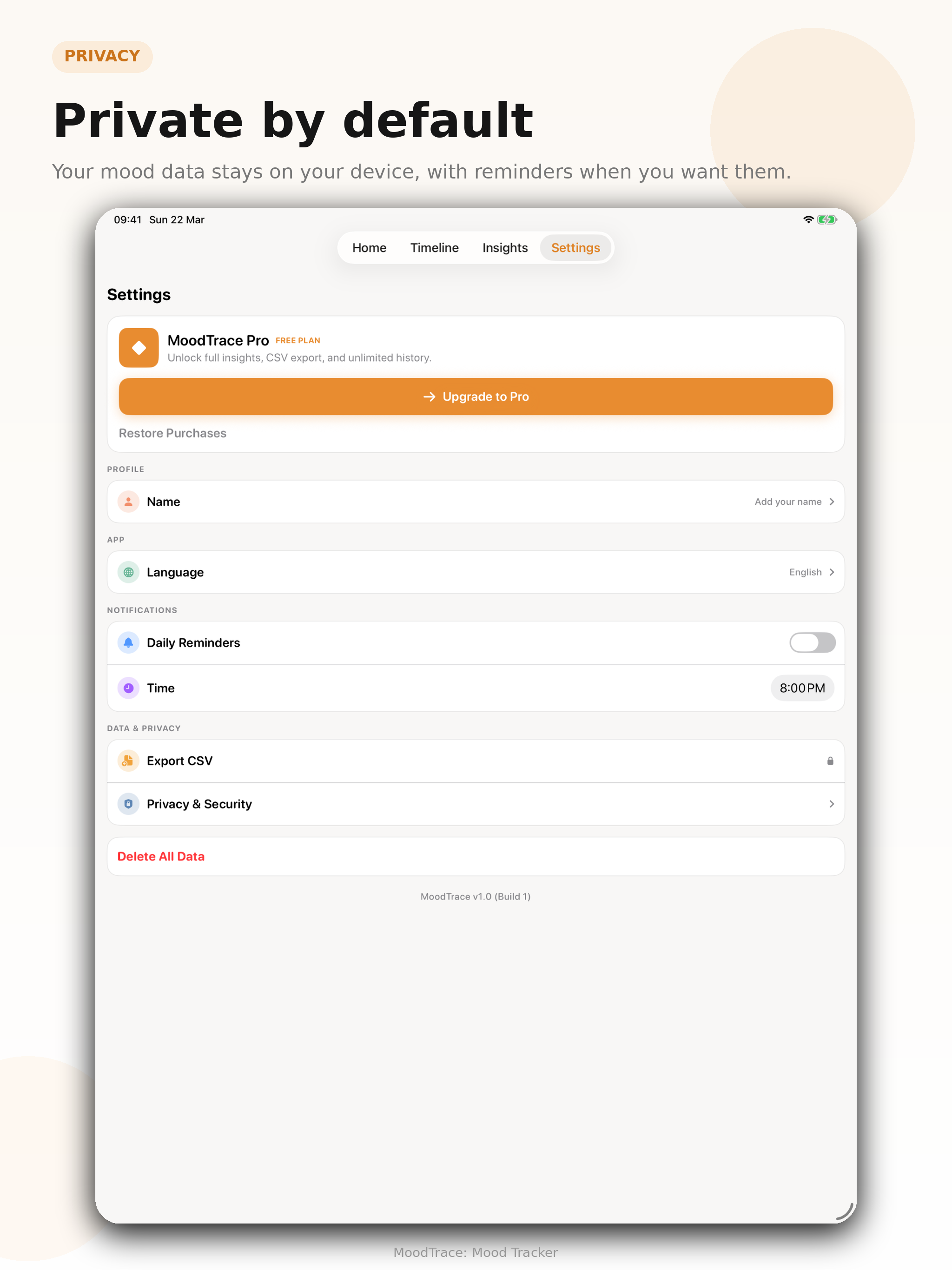 MoodTrace: Mood Tracker screenshot 8