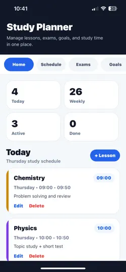 DERS PROGRAMI iPhone Ekran Görüntüsü 1