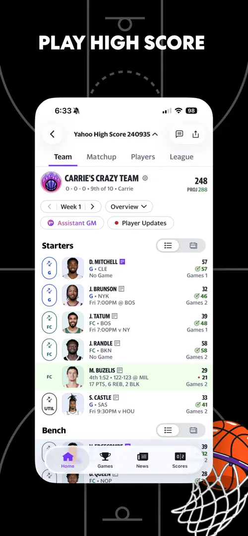 Screenshot von Yahoo Fantasy Sports 3