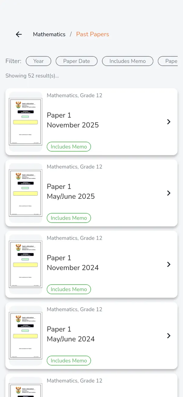 Screenshot #1 pour Study Past Papers