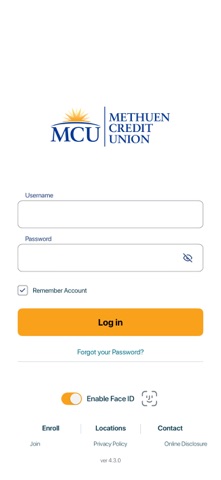 Methuen Credit Union iPhone screenshot