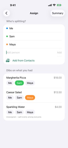 Dibs: Split the Bill screenshot
