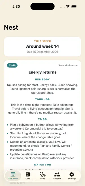 Nest: Pregnancy Partner screenshot 1