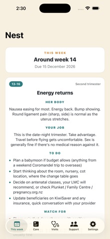 Nest: Pregnancy Partner Screenshot 1 of 4
