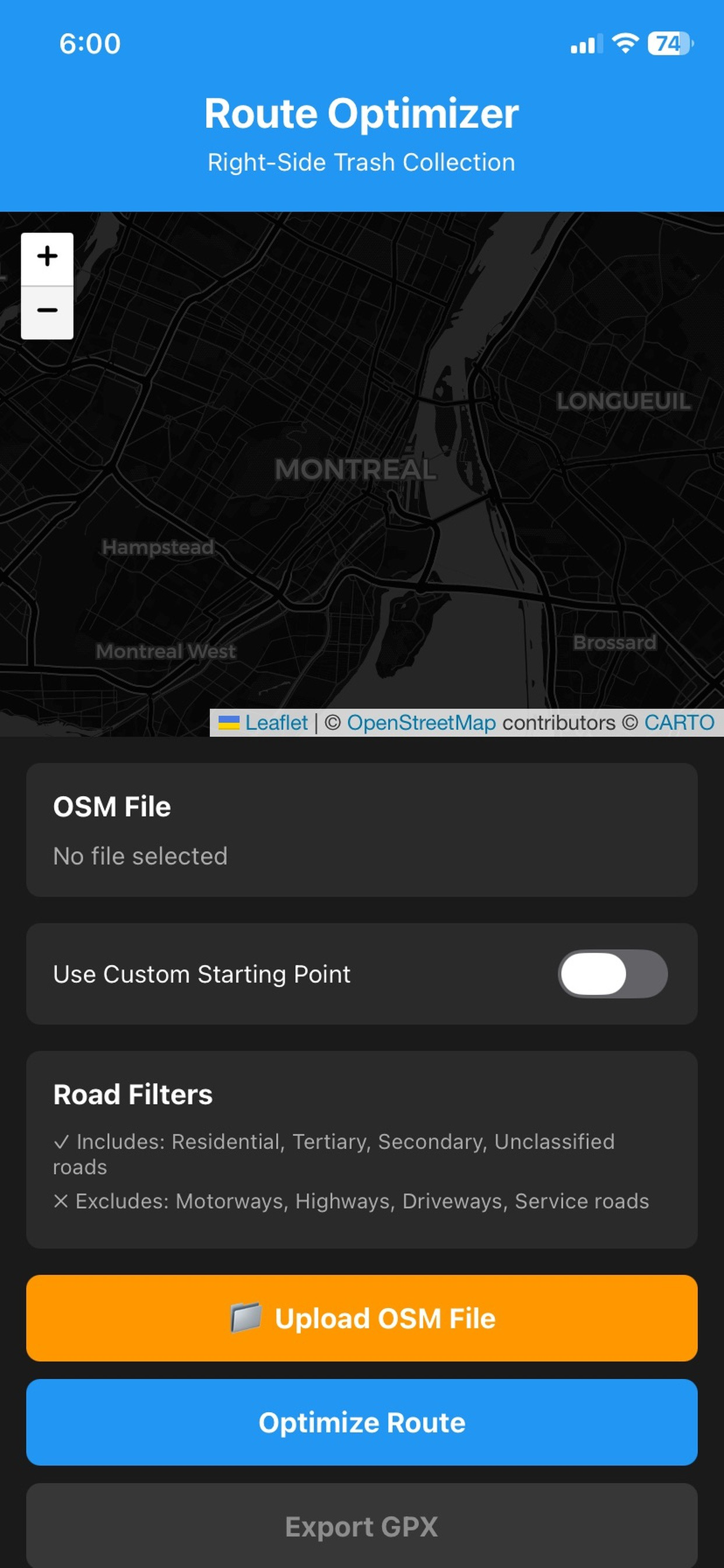 CPP route optimizer screenshot 3