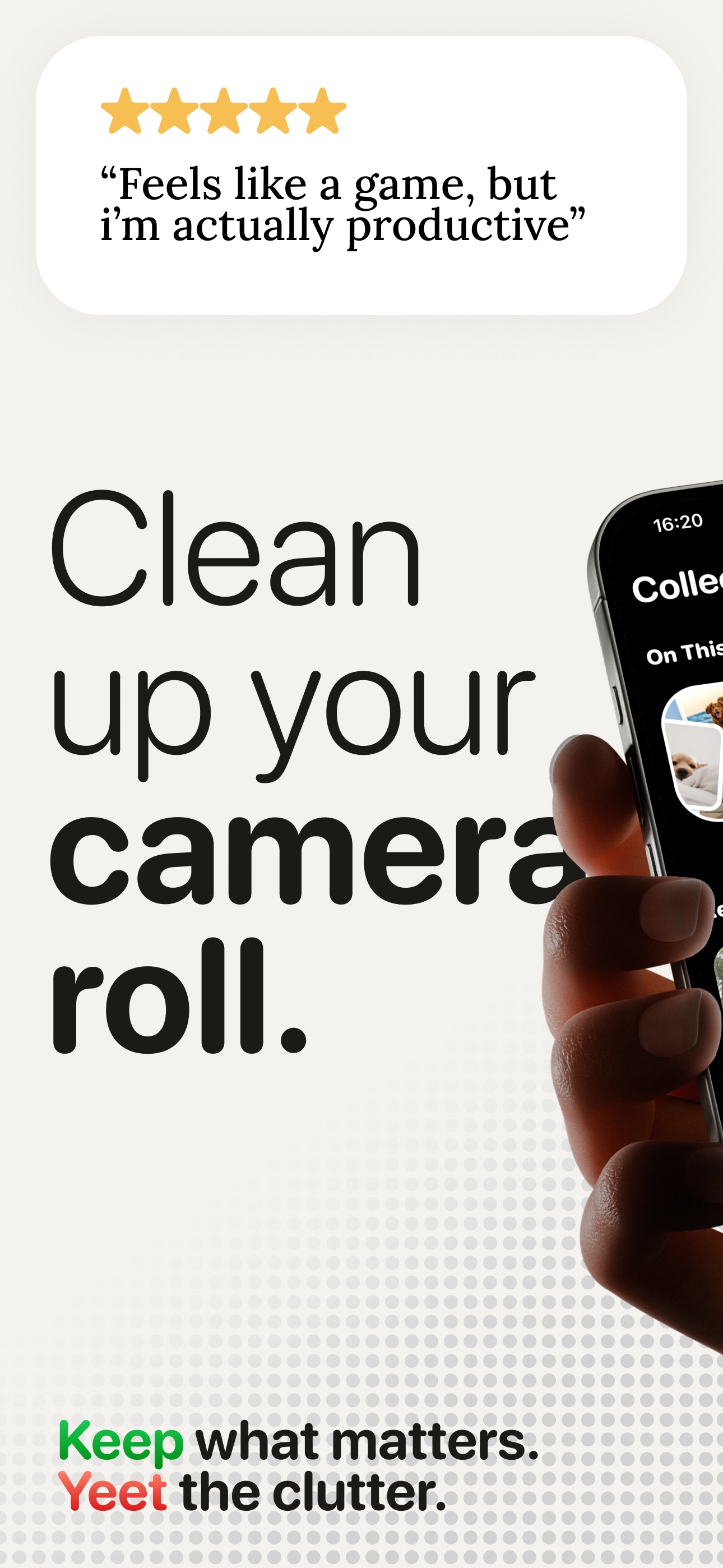 Screenshot 1 of KeepYeet: Swipe Photo Cleaner