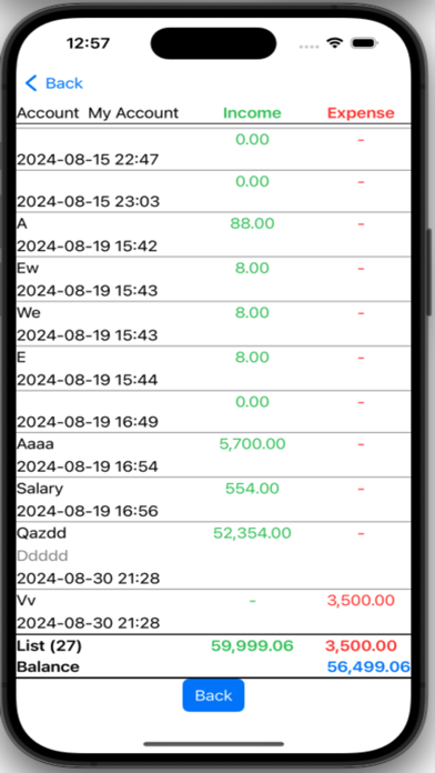 บัญชีรายรับ รายจ่าย ใช้งานง่าย Screenshot
