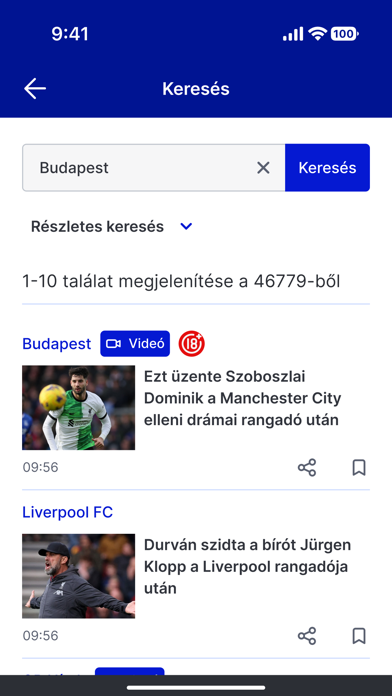 Origo hírek Screenshot