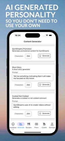 GymStreams iPhone screenshot
