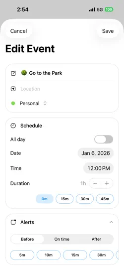 Screenshot von Mein Zeitplan — Kalender auf dem iPhone 3