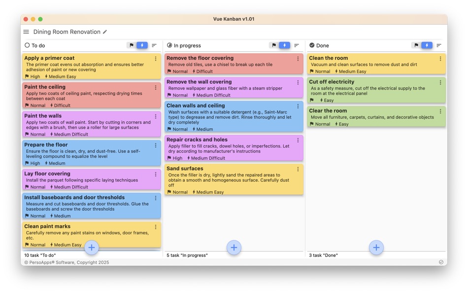 #1. Vue Kanban (macOS) 由: FRANCOIS GUERIN