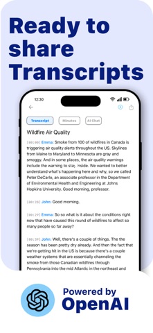 MinuteWise: AI Note Taker Screenshot 2 of 6