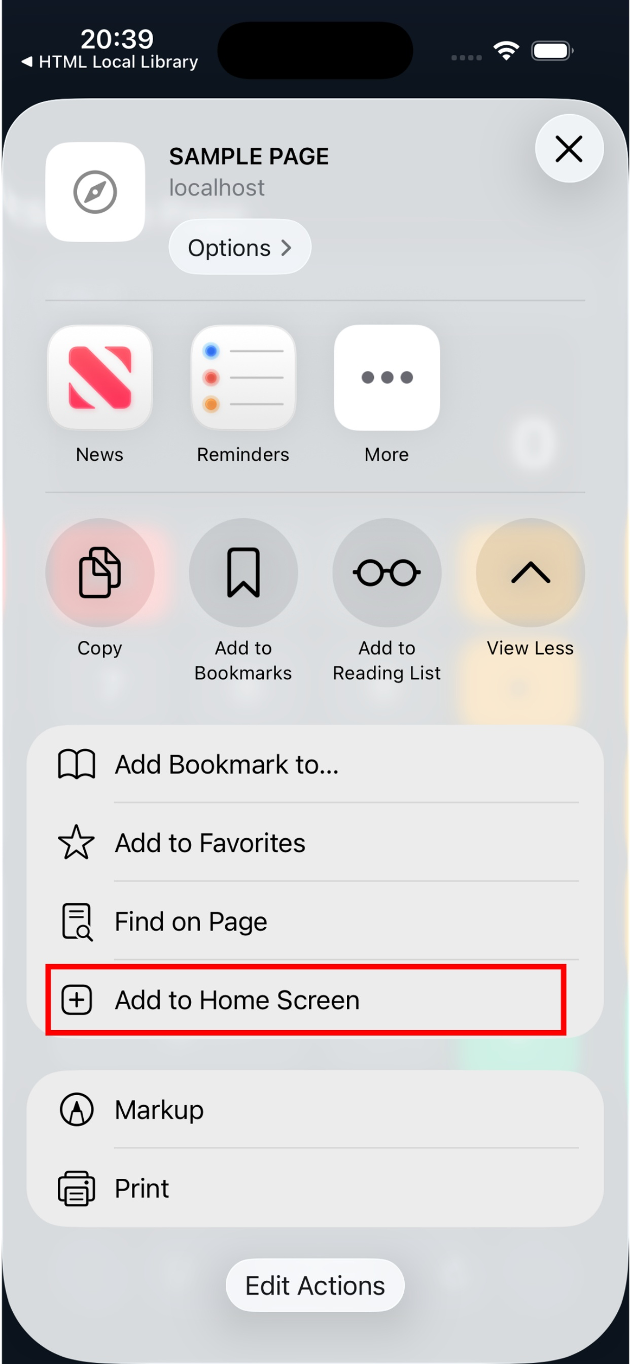 HTML Local Library for Safari screenshot 6