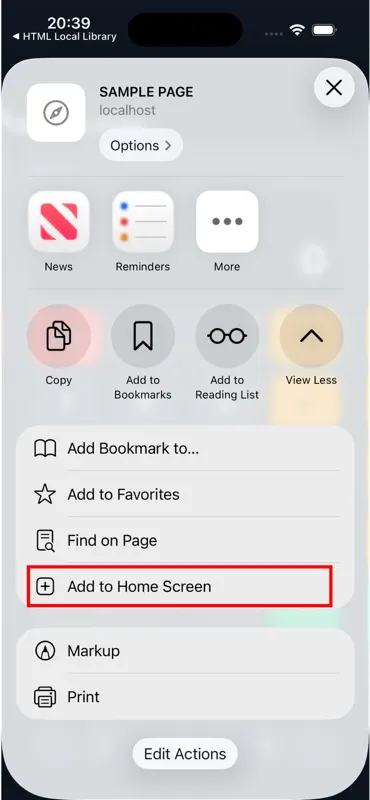 HTML Local Library for Safari screenshot 6 of 8