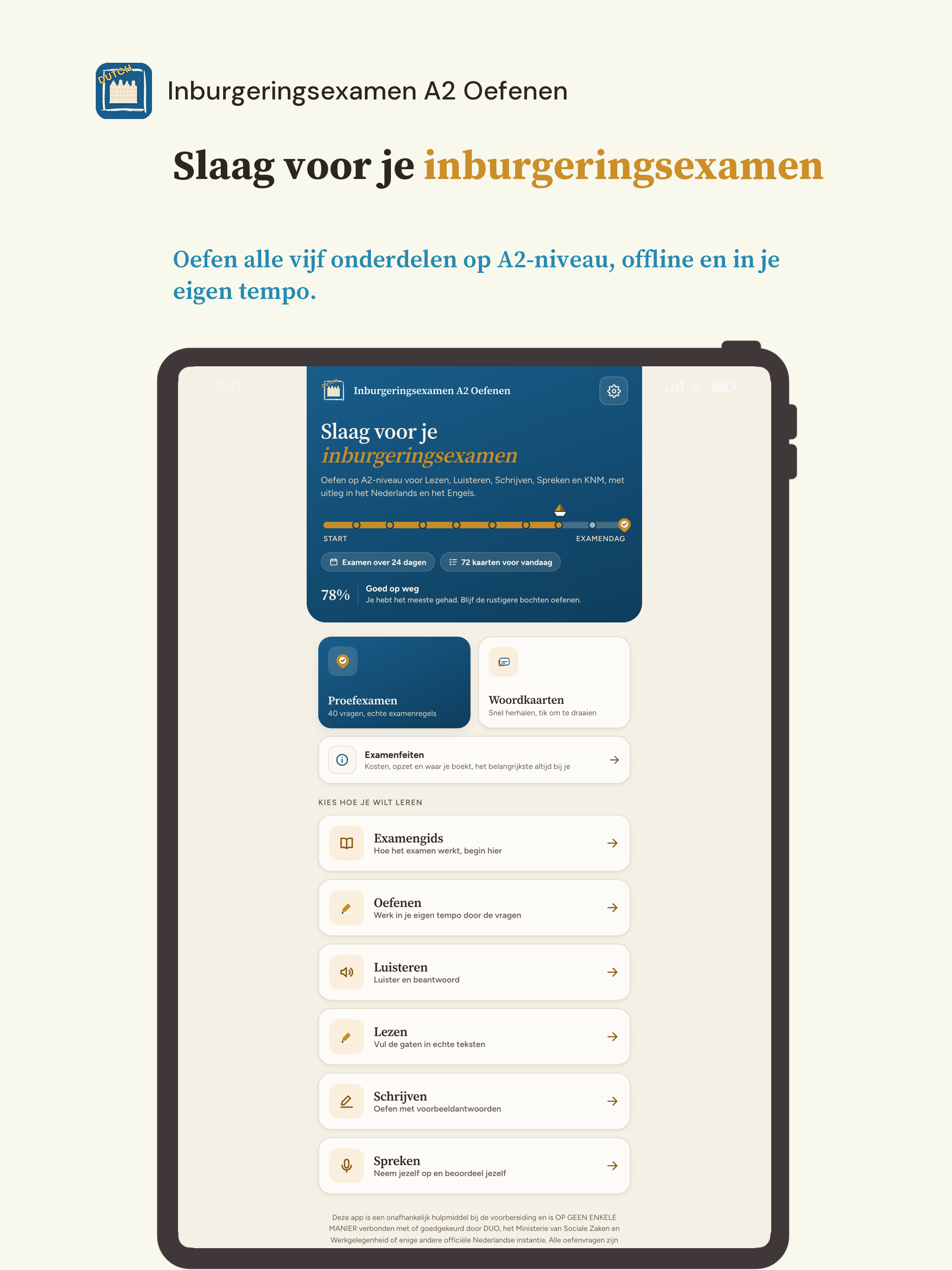 Inburgeringsexamen A2 Oefenen screenshot 9