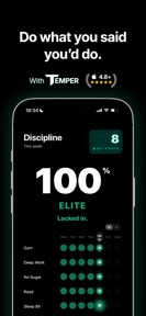 TEMPER: Discipline Tracker screenshot
