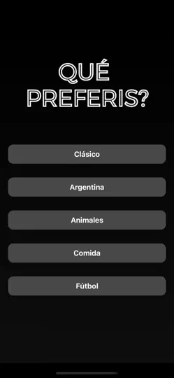 Captura de pantalla de Que Preferis? en iPhone 1