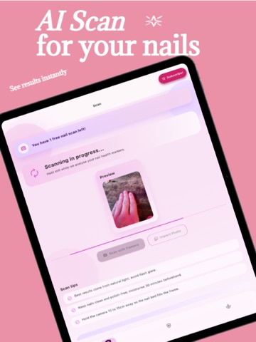 AI Nail Scanner iPad screenshot