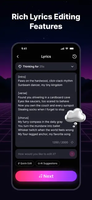Tad AI Music Generator iPhone screenshot 4