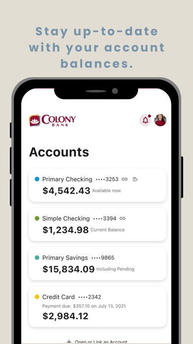 Colony Bank Mobile Banking Screenshot