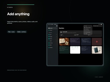 Nymbra iPad screenshot