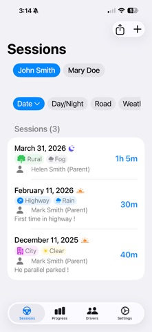 PermitLog - Driving Hours screenshot