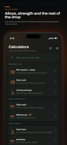 Tack: Welding Calculator Screenshot 4 of 6