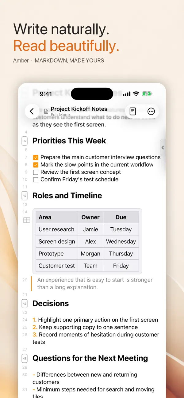 Screenshot #2 pour Amber - Simple Markdown