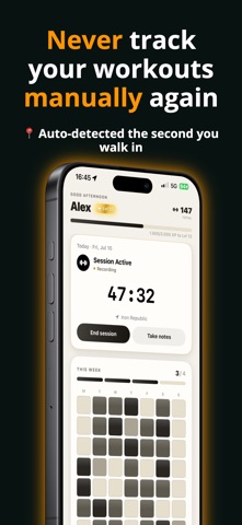 GymRhythm – Gym Habit Streak iPhone screenshot