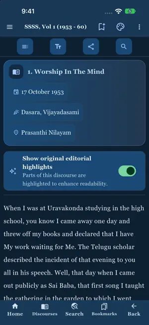Sri Sathya Sai Speaks screenshot 4