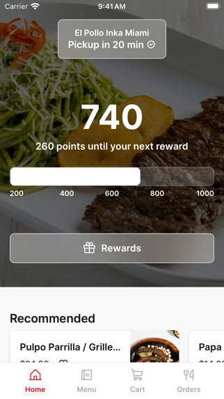 El Pollo Inka Miami app screenshot