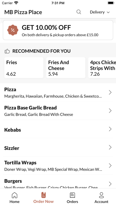 Screenshot #3 pour MB Pizza Place.