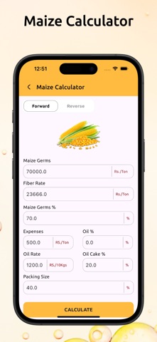Moro Oil Calculator screenshot