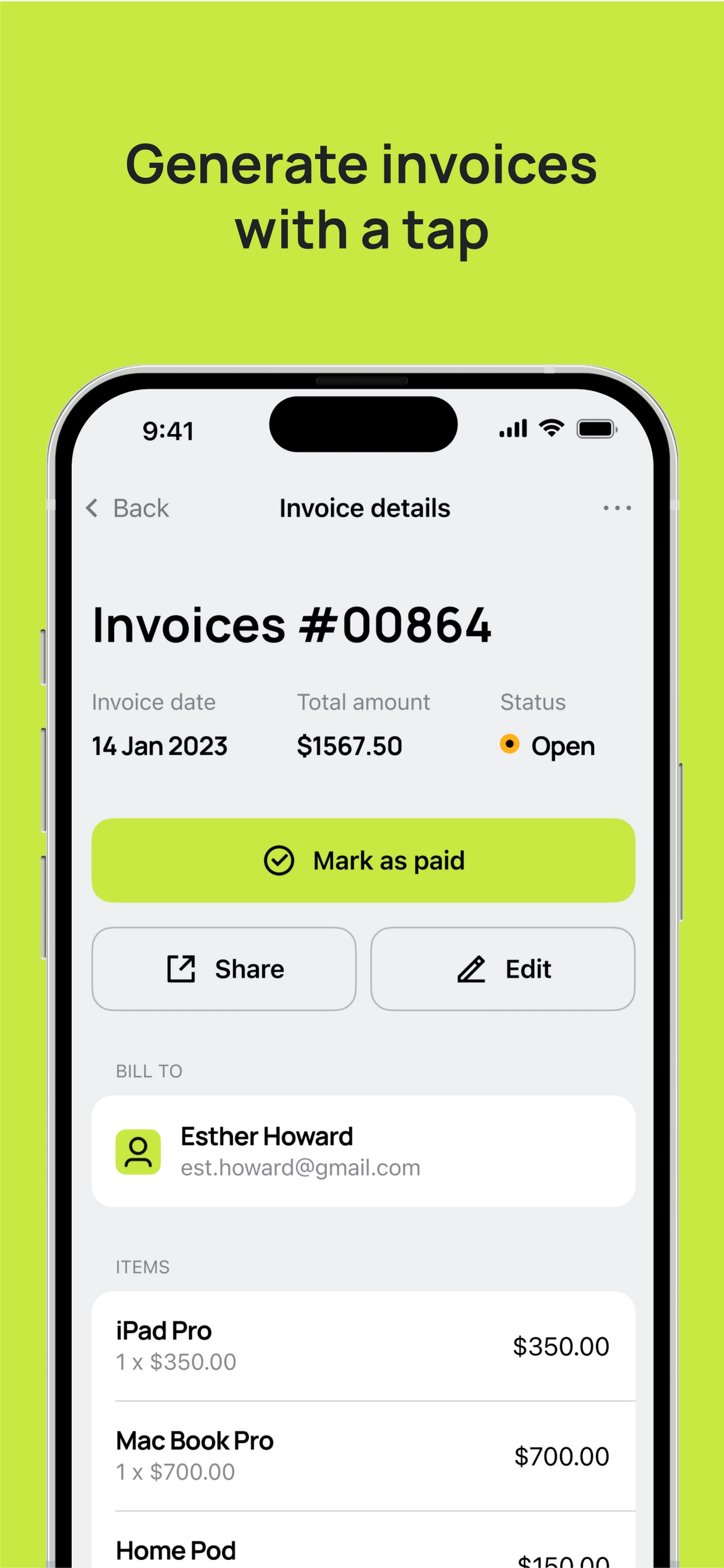 Invoice Create & Receipt Maker screenshot 3
