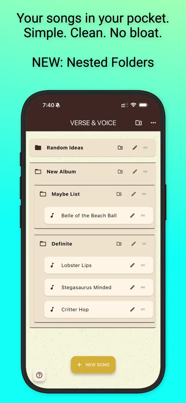 Screenshot #1 pour Verse & Voice: Songbook