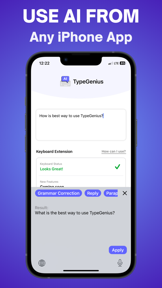 #2. AI Writing Keyboard TypeGenius (macOS) 来自: Andrew Lee Ventures LLC