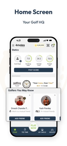 4moles Golf TeeTimes & Scoring Screenshot 1 of 8
