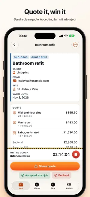 Foreman: Job Tracker & Invoice screenshot 3
