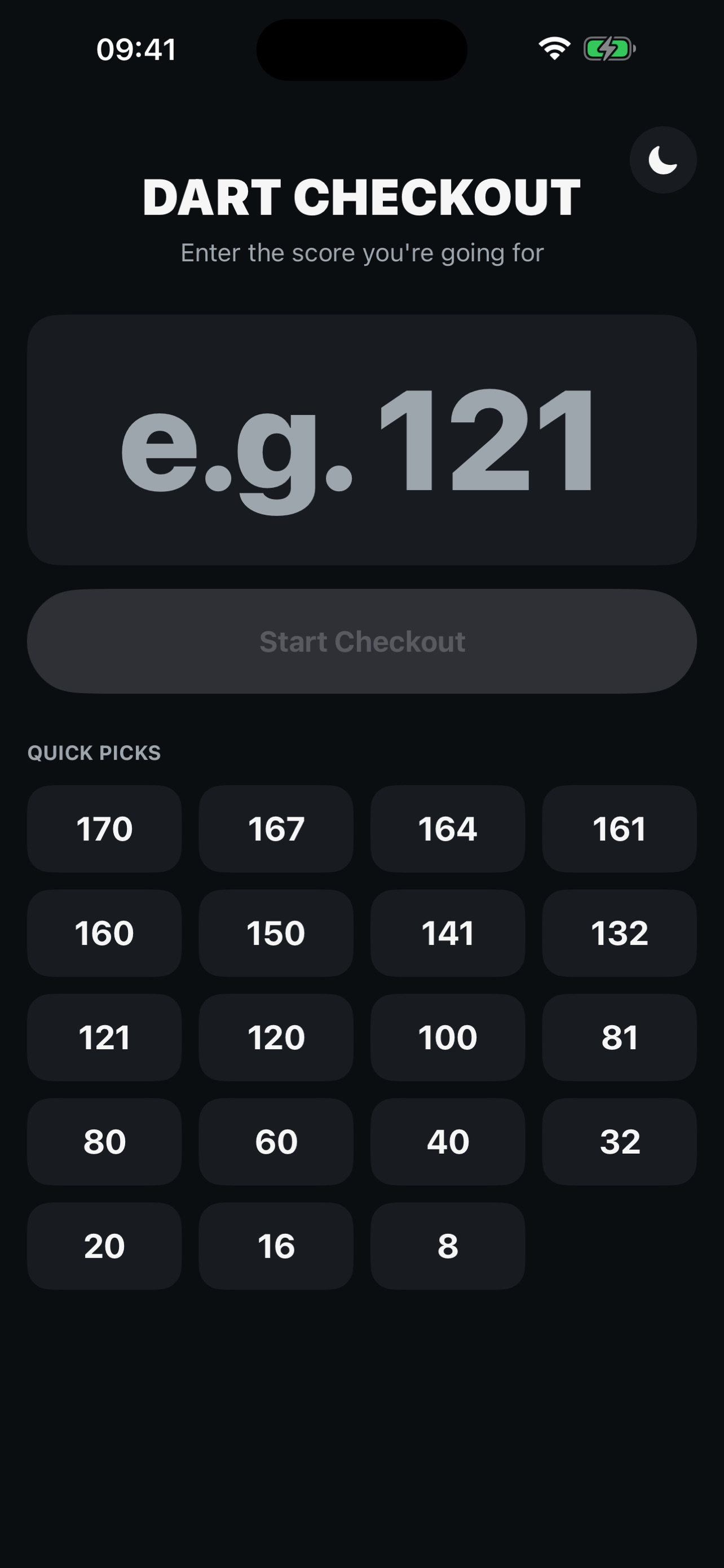 Screenshot 1 of Dart Checkout App
