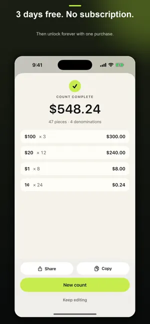 Quick Count: Cash Calculator screenshot 3
