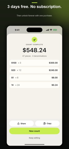 Quick Count: Cash Calculator Screenshot 3 of 3