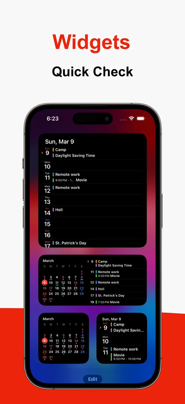 Screenshot #3 pour Seamless Calendar - Agenda