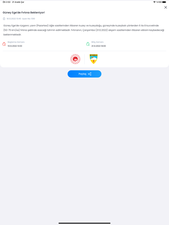 Hava Durumu Meteoroloji iPad screenshot 8 - Weather app