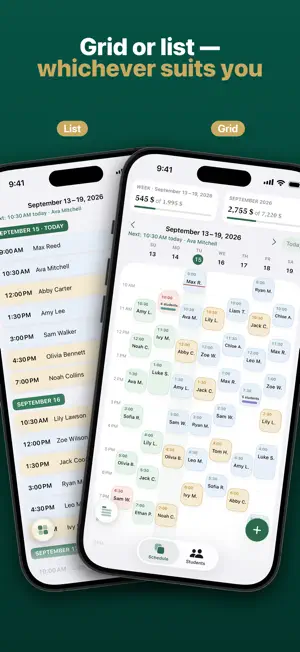 Tutor Planner: Lesson Schedule screenshot 1
