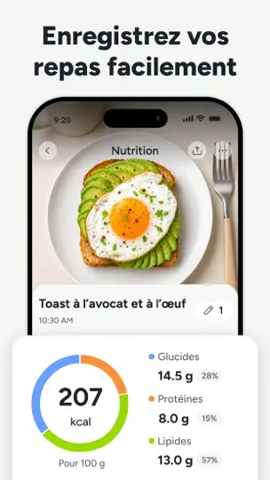 Capture d'écran de Calife : Compte-calories IA sur iPhone 3