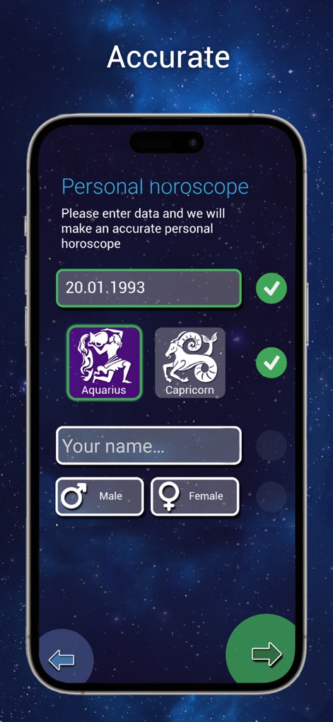 My daily horoscope 2025 - Users can effortlessly set up their personal horoscope by inputting their date of birth and selecting their zodiac sign.