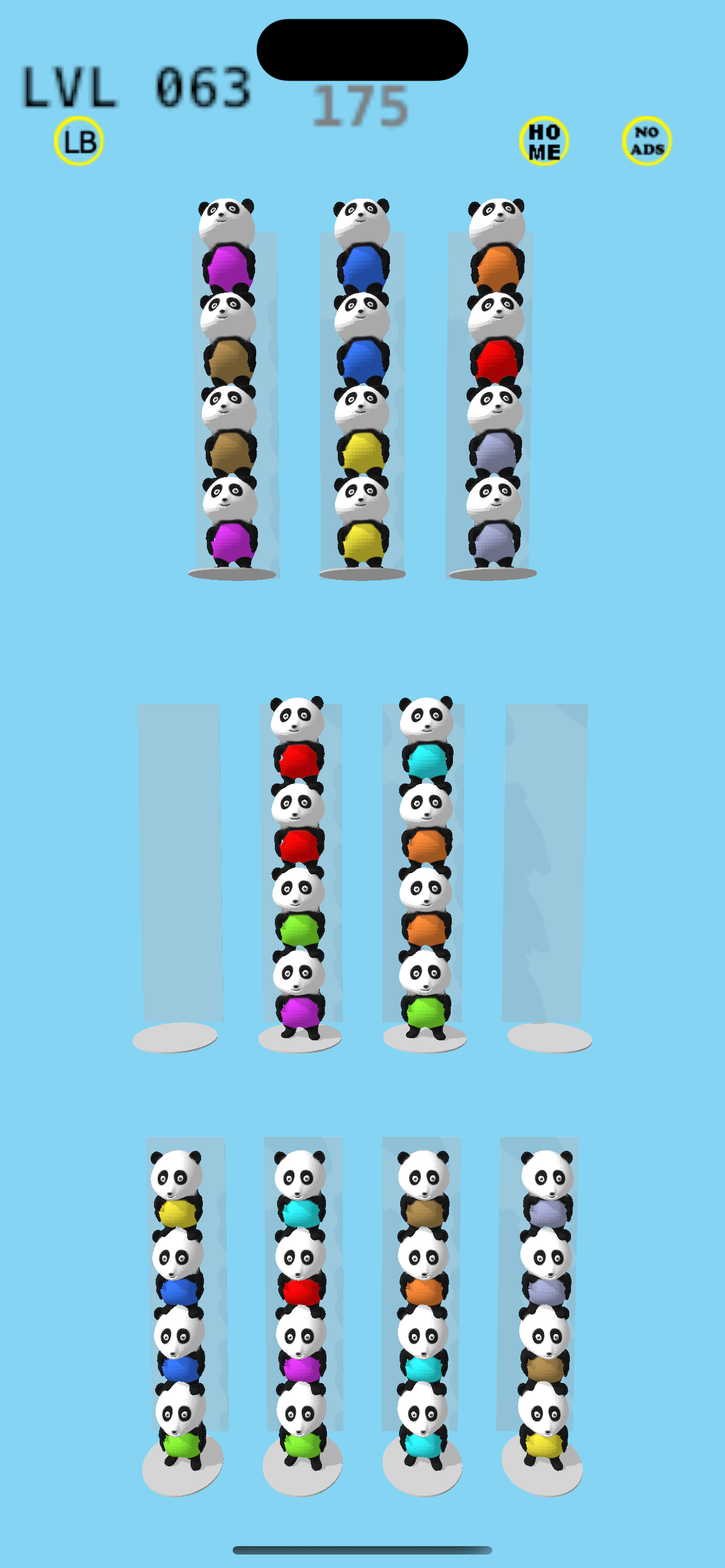 Panda Sort - Puzzle Game