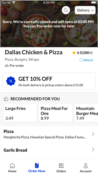 Dallas Chicken & Pizza Screenshot