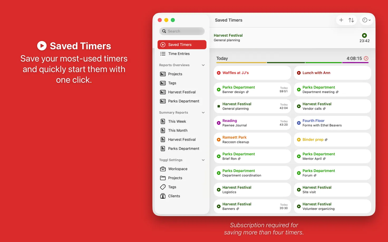 Timery, App Store screenshot 1