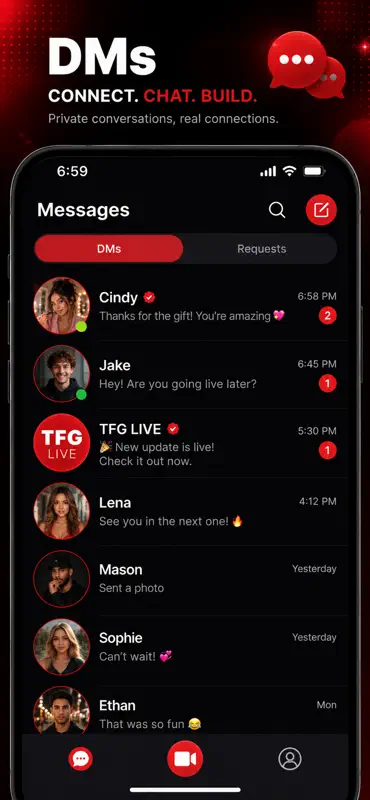 TFG LIVE : Chat, Video, Live screenshot 3 of 3
